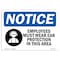 Signmission OSHA Sign, Employees Must Wear Ear Protection, 18in X 12in Rigid Plastic, 18" W, 12" H, Landscape OS-NS-P-1218-L-15601 - alternate 1